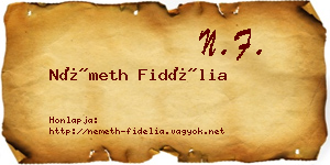 Németh Fidélia névjegykártya